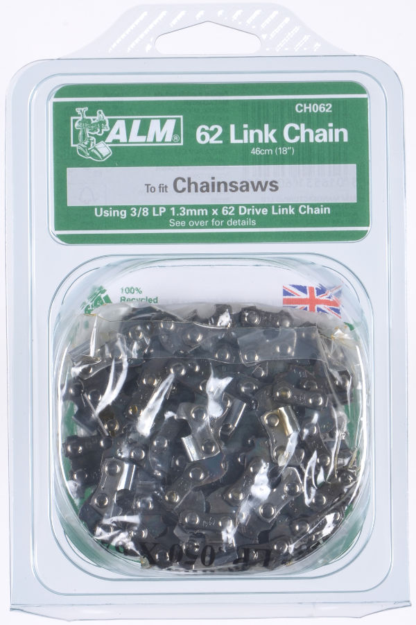 Chainsaw chain - 62 Drive Links for 46cm (18") bar - Click Image to Close